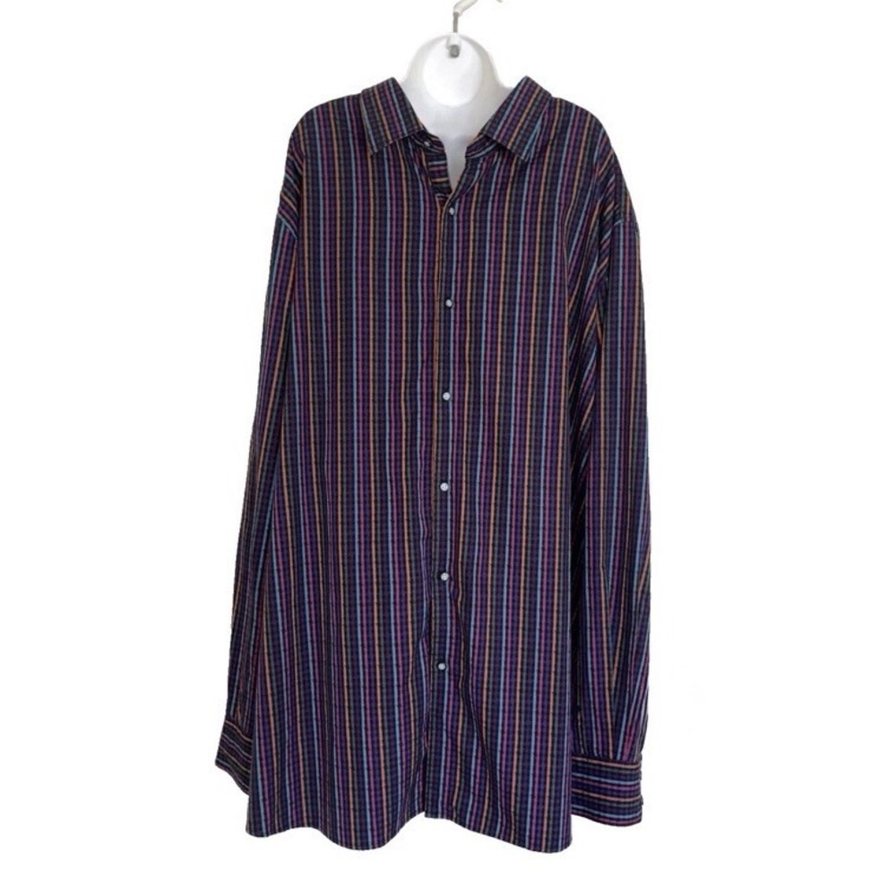 Robert Graham Calvert Dress Shirt Men's 3XLT Multi Stripe